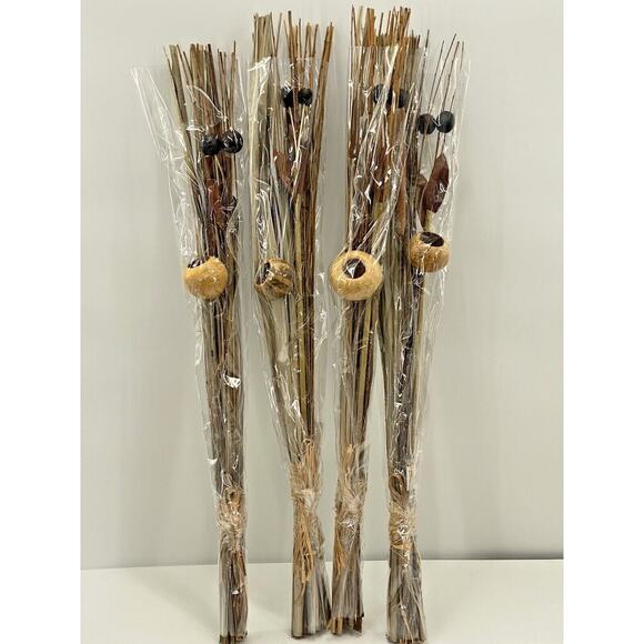 4 Bundles Long Stem Natural DRIED Twigs Berries Crafts Bouquets Arrangements